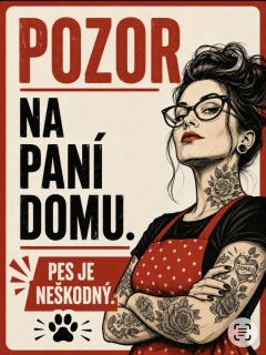 Cedule Paní domu - tetovaná