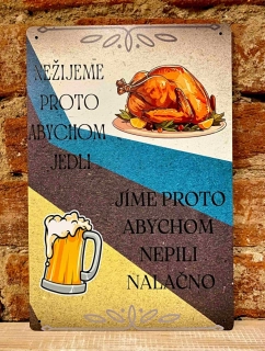 Cedulka - Jíme proto...