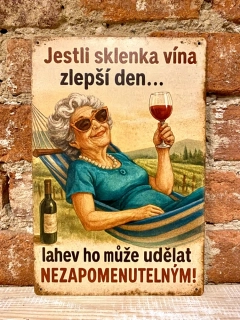 Cedulka "Sklenka vína"